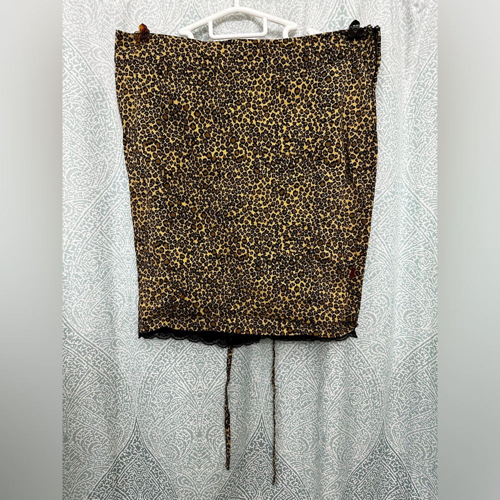 VGUC Tripp NYC Vintage Leopard Corset Lace Pencil Skirt Sz 16
